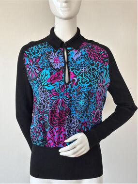 Emilio Pucci Signature Print Silk Wool Top Italy